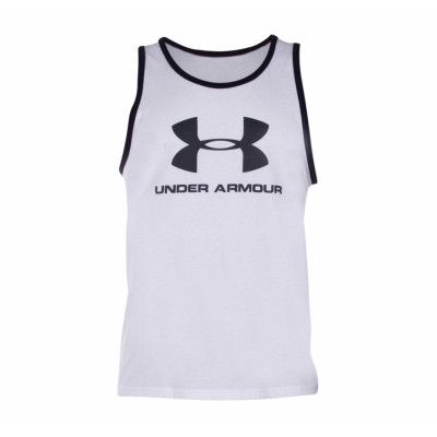 Ua Sportstyle Logo Tank, White, L,  Under Armour