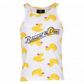Yellow Duck Singlet, White, 3xl,  Blount And Pool