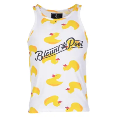 Yellow Duck Singlet, White, M,  Blount And Pool