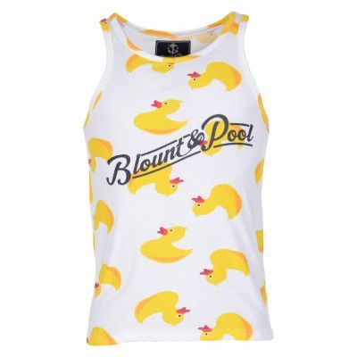 Yellow Duck Singlet, White, Xl,  Blount And Pool