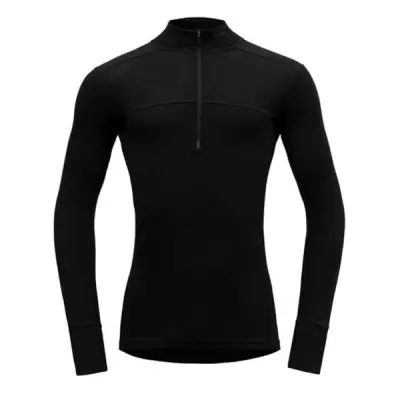 Devold Lauparen Merino 190Zip Neck Man Black