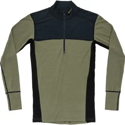 Devold Lauparen Merino 190 Zip Neck Man Ink/Lichen/Black - M