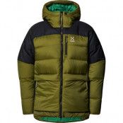 Haglöfs Riksgränsen Down 850 Hood Men Olive Green/True Black