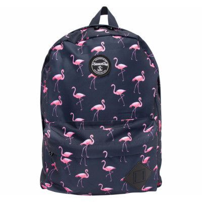 Hawaii Backpack, Navy Flamingo, Onesize,  Skolväskor