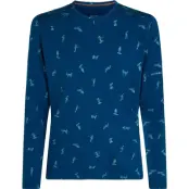 Icebreaker Men Merino 200 Oasis LS Crewe Snow Day A Atlantis/Topaz/Aop - XXL