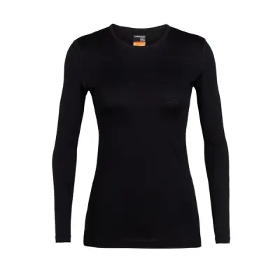 Icebreaker Wmns 200 Oasis LS Crewe Black