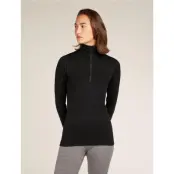 Icebreaker Women Merino 200 Oasis LS Half Zip Black - S