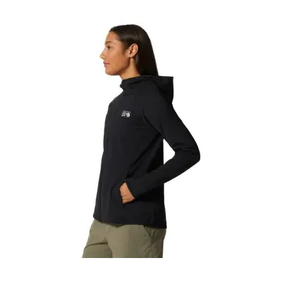 Mountain Hardwear Mountain Stretch Full Zip Hooded JacketWomen Black