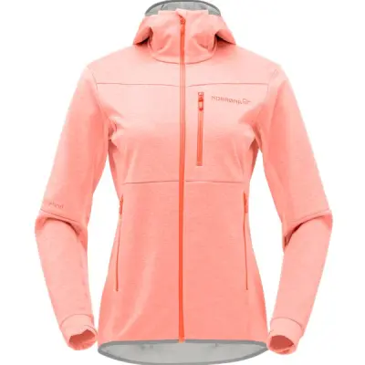 Norröna Falketind Warm2 Octa Hood W's Orange Alert/Peach Amber