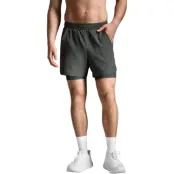 2XU Aero Mesh 2-in-1 5-inch Shorts Herr Grå M | Löparshorts