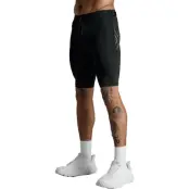 2XU Aero Mesh Compression Shorts M Löparshorts Black/Silver Reflective, XL