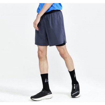 Adv Charge 2-In-1 Stretch Shor, Asphalt, L,  Löparshorts