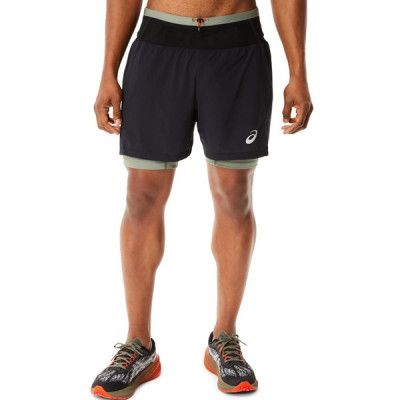 Asics Fujitrail Short Men Performance Black/Lichen Green
