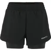 Craft ADV Essence 2-In-1 Shorts 2 W Dam Svart S | Löparshorts