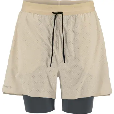 Craft Hypervent 2-In-1 Shorts M Herr Vit XL | Löparshorts