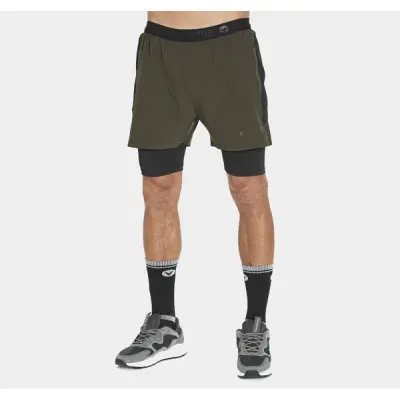 Dylan M 2-In-1 Stretch Shorts, Rosin, 2xl,  Löparshorts