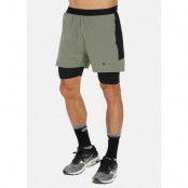 Dylan M 2-In-1 Stretch Shorts, Smoked Sage, L,  Löparshorts