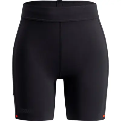Swix Distance Tights 6-inch W Dam Svart XS | Löpartights