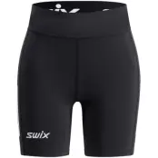 Swix Pace High Waist Half Tights W Dam Svart XL | Löparshorts