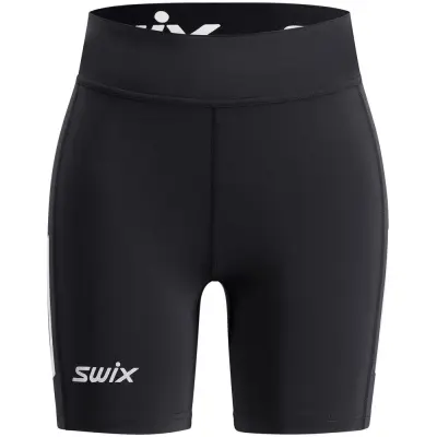Swix Pace High Waist Half Tights W Dam Svart XL | Löparshorts