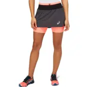 Asics Fujitrail Skort Women Graphite Grey/Blazing Coral