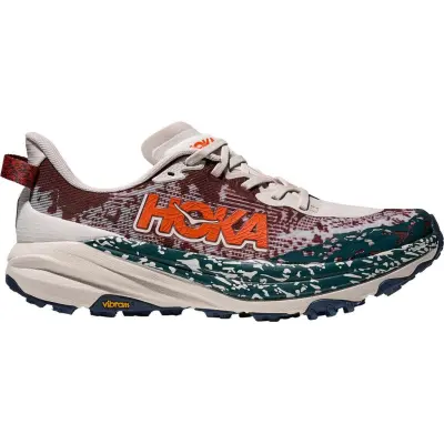 Hoka One One Speedgoat 6 M Trailskor Putty/Blue Twilight, US 12
