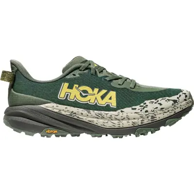 Hoka One One Speedgoat 6 Wide M Trailskor Fern/Asphalt Grey, US 8