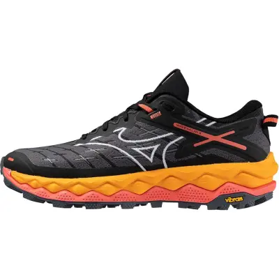 Mizuno Wave Mujin 10 W Trailskor Black/White/Hot Coral, UK 4,5