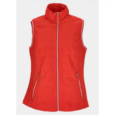 Quilted Vest, Red, 42,  Västar