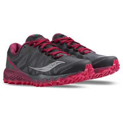 Saucony Peregrine 7 Dam Grå/Berry  Utförsäljning