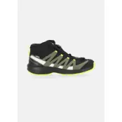 Shoes Xa Pro V8 Mid Cswp J Bla, Black/Deep Lichen Green/Safety, 33,  Walkingskor