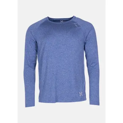 Training L/S Tee, Blue Melange, S,  Träningströjor
