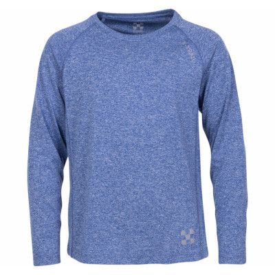 Training L/S Tee Jr, Blue Melange, 120,  X-Trail