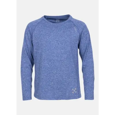 Training L/S Tee Jr, Blue Melange, 120,  X-Trail
