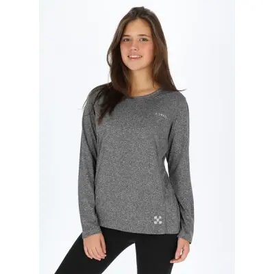 Training L/S Tee W, Charcoal Melange, 44,  Löpar-T-Shirts