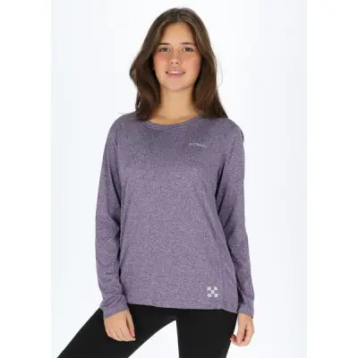 Training L/S Tee W, Purple Melange, 38,  Löpar-T-Shirts