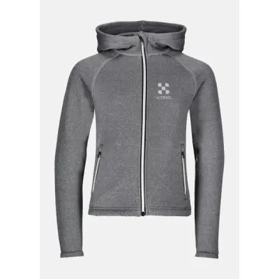 Training Zip Hood Jr, Charcoal Melange, 160,  Hoodies