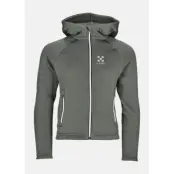 Training Zip Hood Jr, Olive Melange, 160,  X-Trail