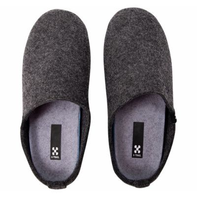 Wool Slippers, Dk Grey/Lt Grey, 32,  X-Trail