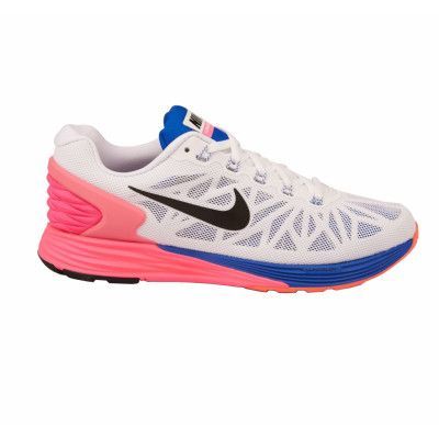 Wmns Nike Lunarglide 6, White/Black-Hypr Pnk-Hypr Cblt, 35,5