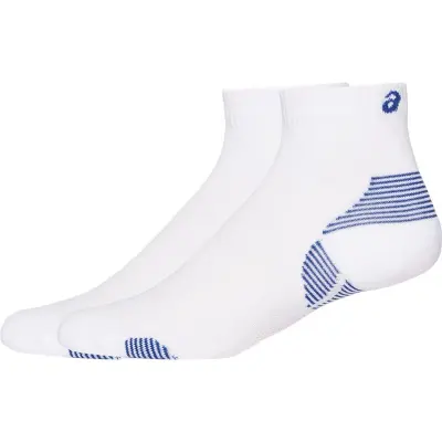 Asics FujiTrail Run Quarter Sock Brilliant White/Asics Blue