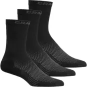 Craft CORE Dry High Sock 3-pack Svart 43/45 | Löparstrumpor