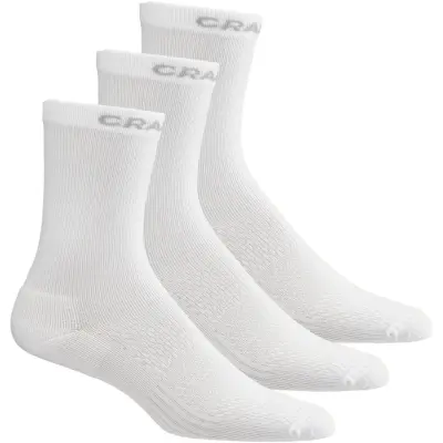 Craft CORE Dry High Sock 3-pack Vit 37/39 | Löparstrumpor