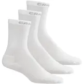 Craft CORE Dry High Sock 3-pack Vit 43/45 | Löparstrumpor