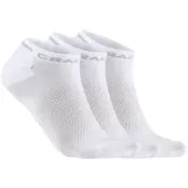 Craft Core Dry Shafless Sock 3-pack Vit 34/36 | Löparstrumpor