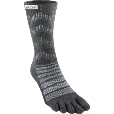 Injinji Outdoor Midweight Crew Wool Löparstrumpor Slate, L