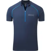 OMM Bearing Zip Tee SS M Herr Blå L | T-shirt