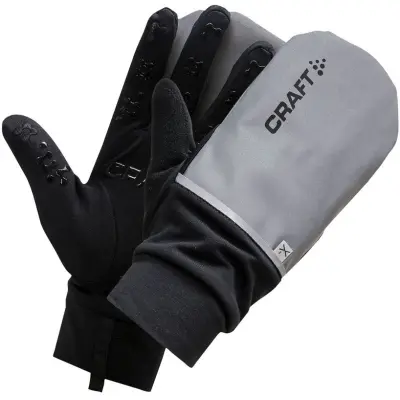 Craft Hybrid Weather Glove Löparhandskar Silver/Black, 9