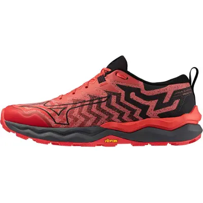 Mizuno Wave Daichi 8 M Trailskor Cayenne/Black/High Risk Red, UK 11,5