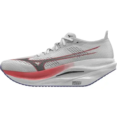 Mizuno Wave Rebellion Pro 3 U Löparskor White/Baritone Blue/Fiery Coral 2, UK 10,5